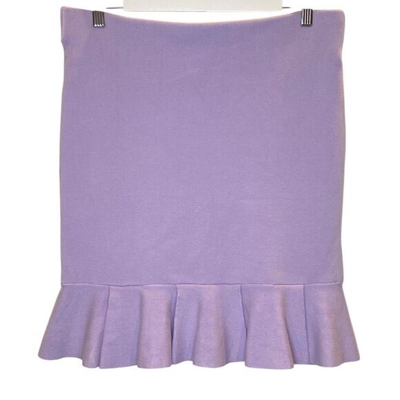 NWT Express Knit Flounce Fitted Style Stretch Material Skirt Lilac - Women's LP - Picture 1 of 5